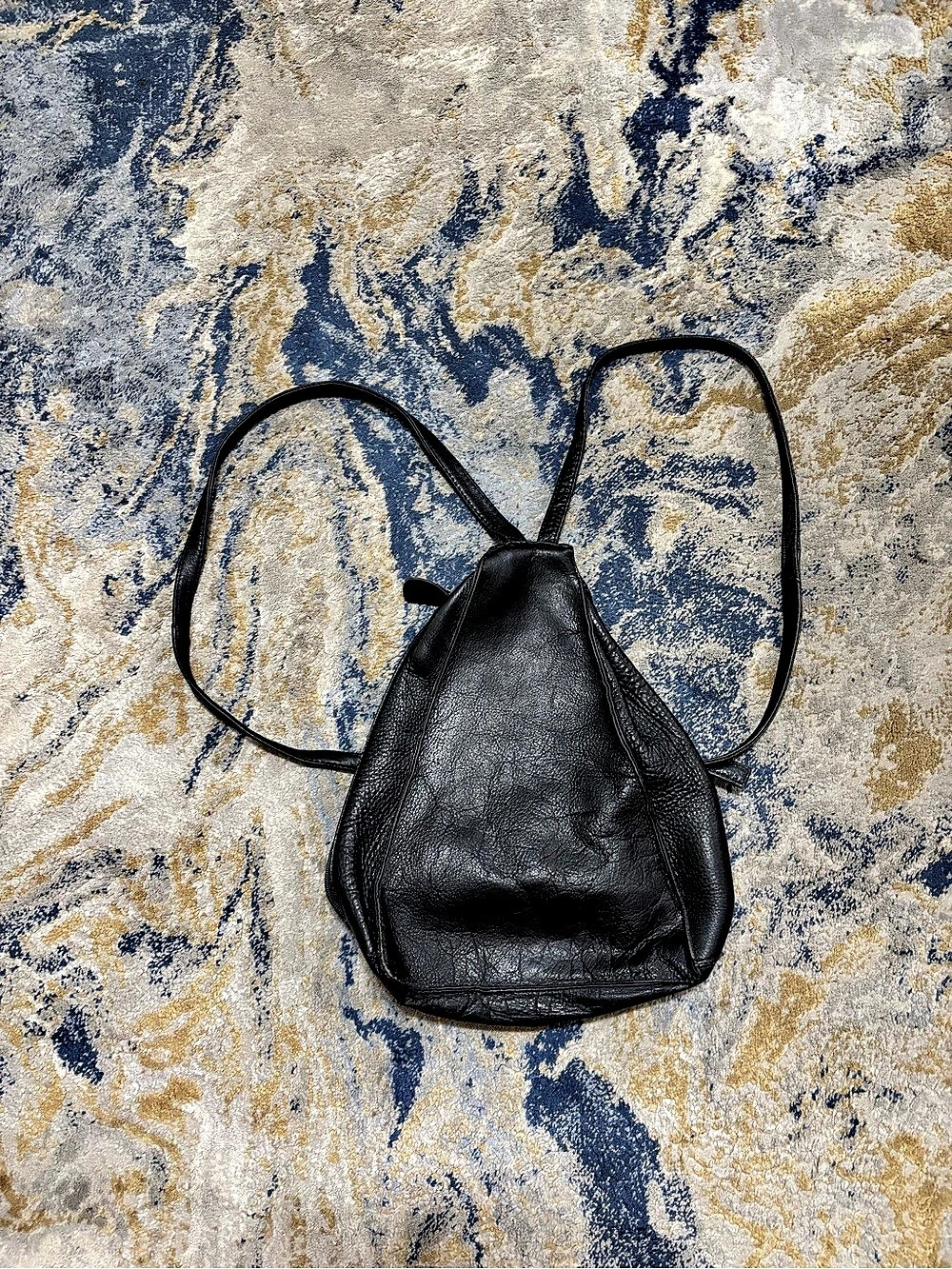 Frye Black Leather Backpack